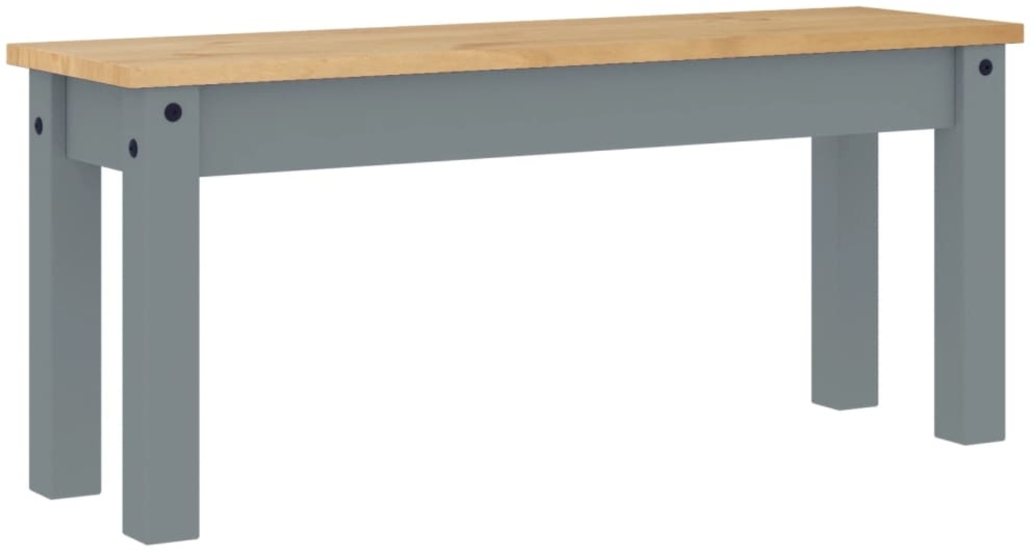 vidaXL Essbank Panama Grau 105x30x45 cm Massivholz Kiefer 4005712 Bild 1