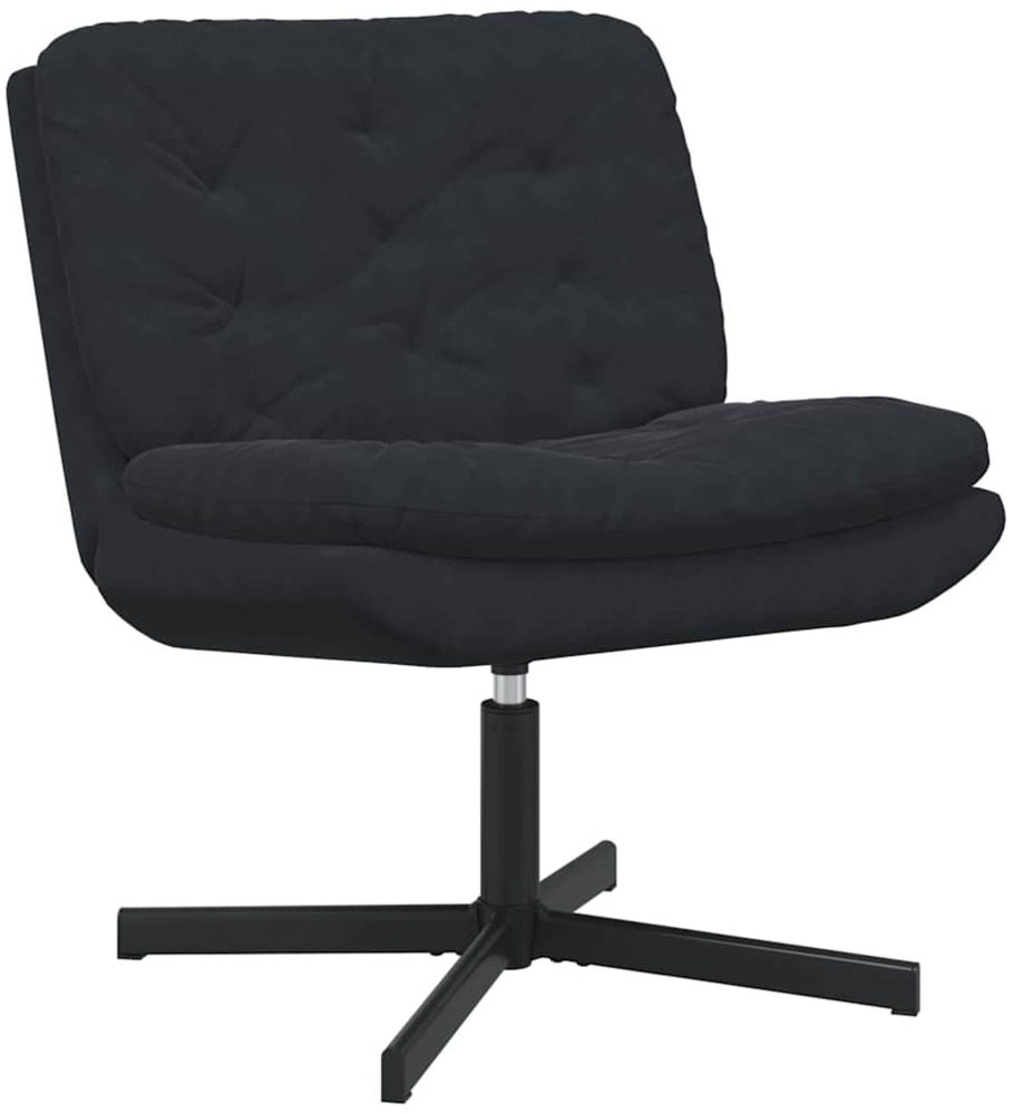 vidaXL Drehender Entspannungsstuhl Schwarz 63 x 75 x 76 cm Samt 42007365 Bild 1