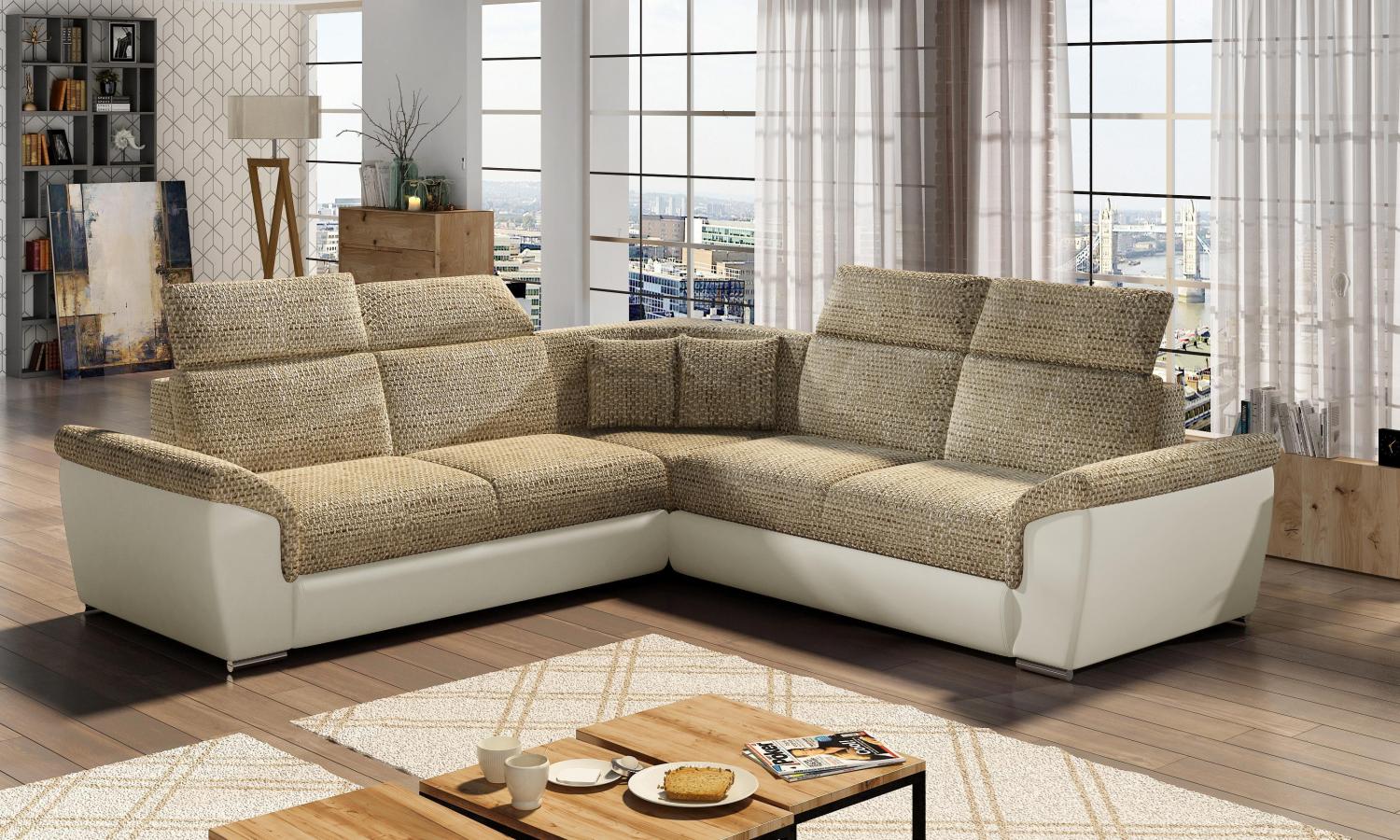 Wohnideebilder Federico Beige Ecksofas & Eckcouches Fed_02 Bild 1