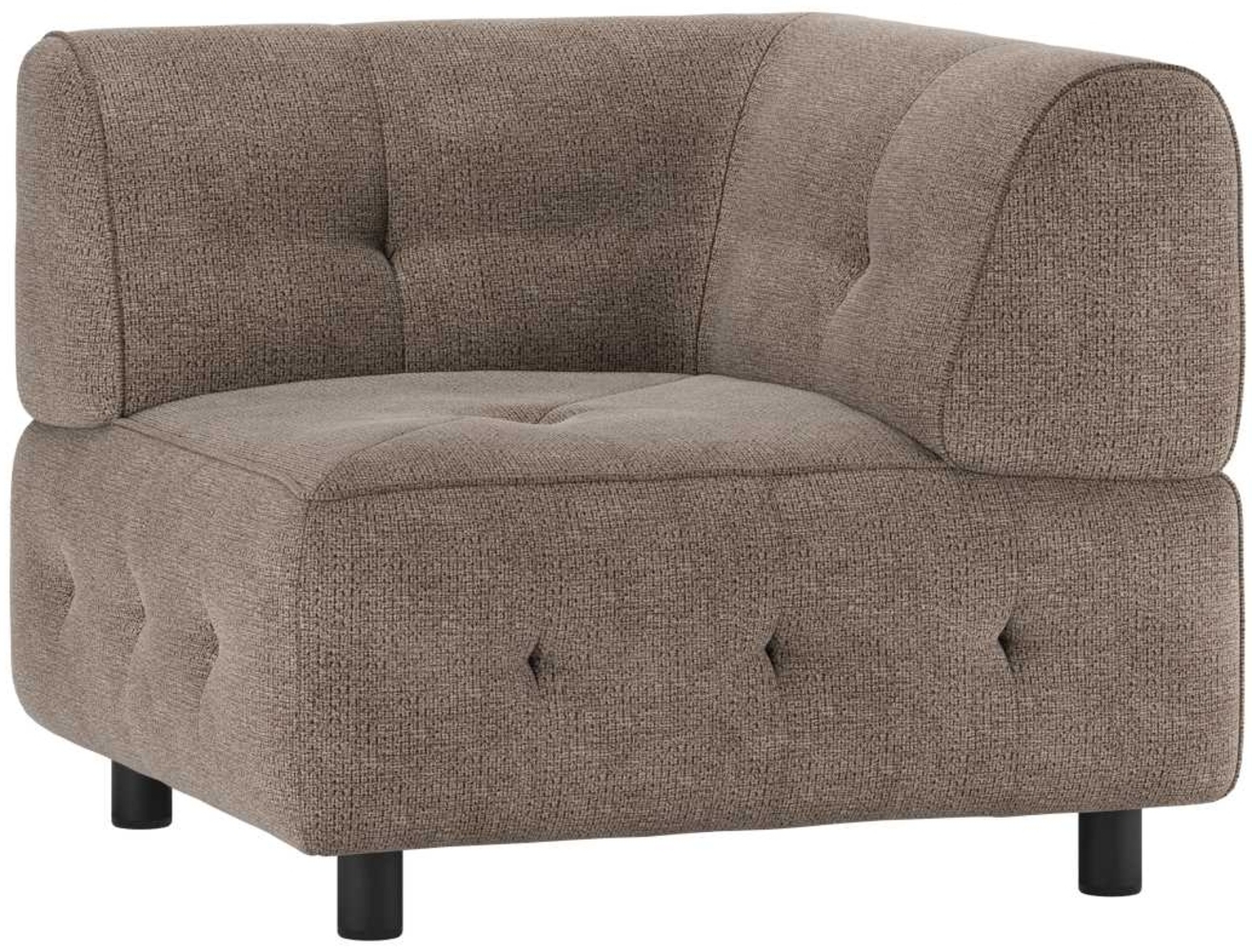 Modulsofa Louis Eck-Element aus Chenille, Braun Bild 1