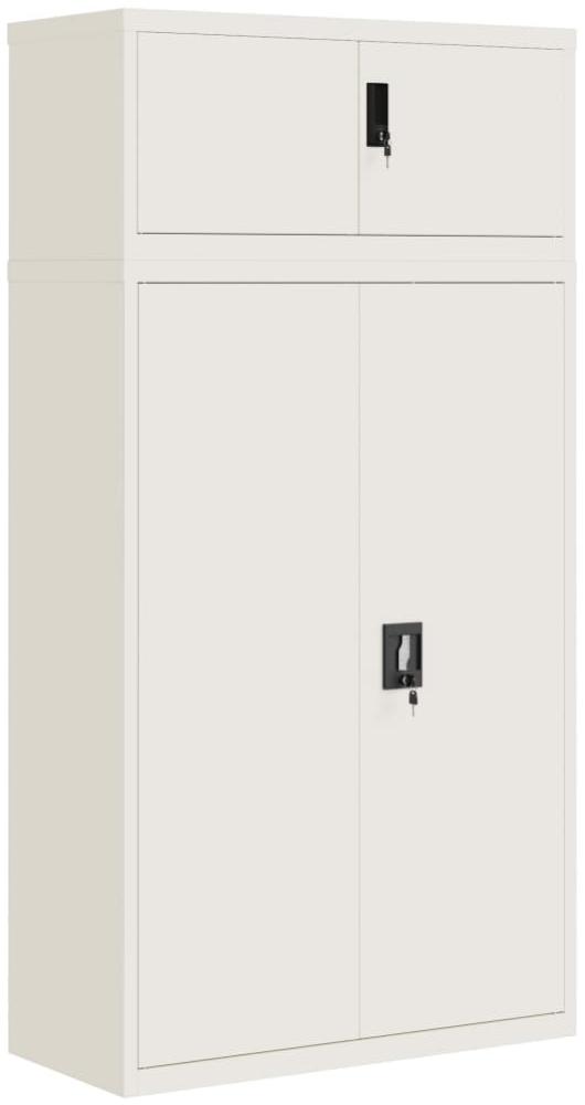 vidaXL Aktenschrank Weiß 90x40x180 cm Stahl 3188313 Bild 1