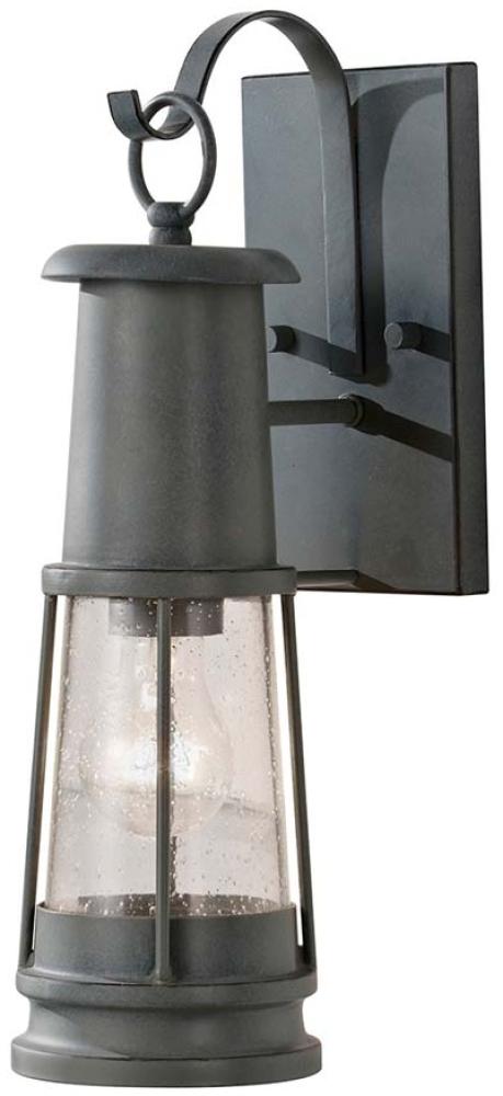 Außenleuchte, Wandlampe, ALU mundgeblasenes Glas, H 41,1 cm Bild 1