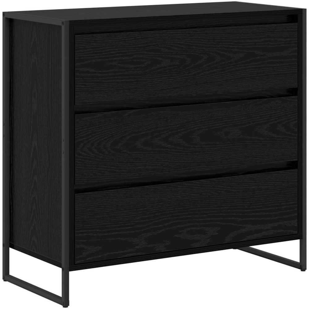 vidaXL Sideboard Schwarz Eichen-Optik 79 x 36 x 75.5 cm Holzwerkstoff 886594 Bild 1