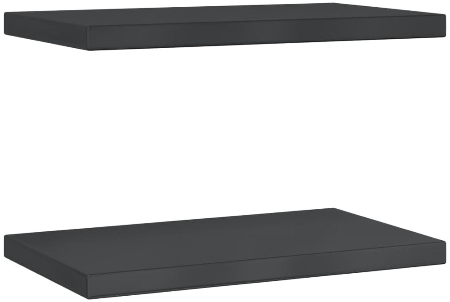 vidaXL Wandregale 2 Stk. 50x30x3 cm Schwarz Edelstahl 30294 Bild 1