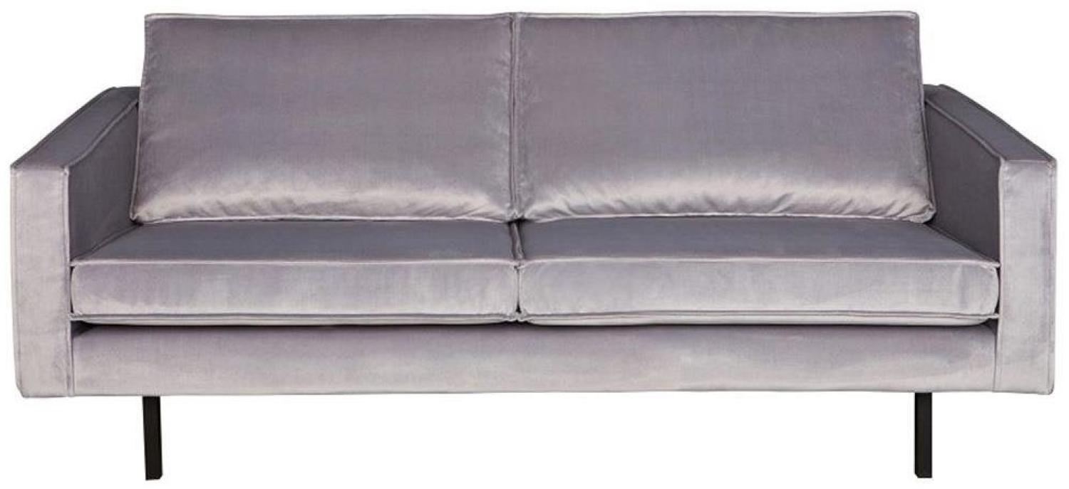 BePureHome Rodeo Sofa Samt Hellgrau 2,5 Sitzer Bild 1