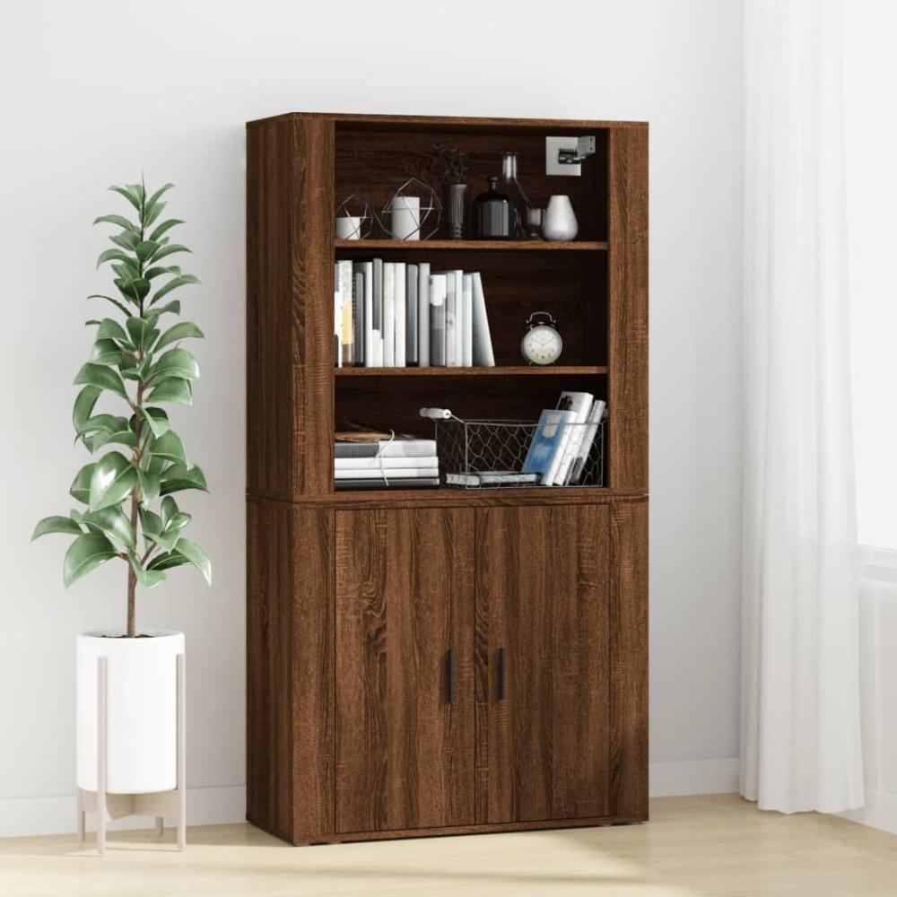 vidaXL Highboard Braun Eichen-Optik Holzwerkstoff Bild 1