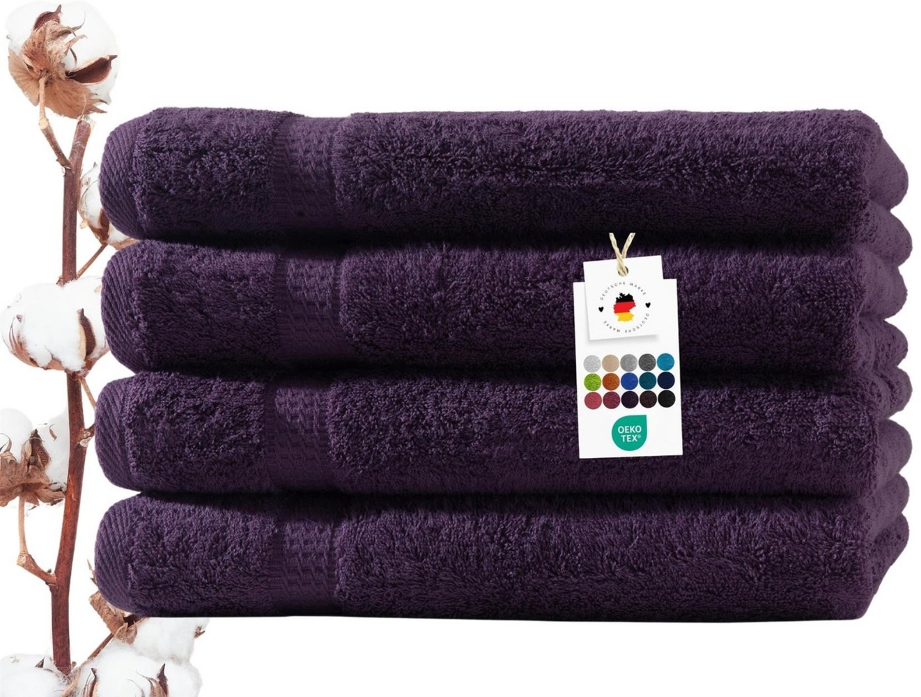 Carpe Sonno Duschtücher 70x140 cm 100% Baumwolle Handtücher 500 g/m2 Frottier Duschtuch Set, Frottier (Spar-Set, 4-St), Extra Soft & Weich, Saugfähig, Schwer, Atmungsaktiv, schnell trocknend Bild 1