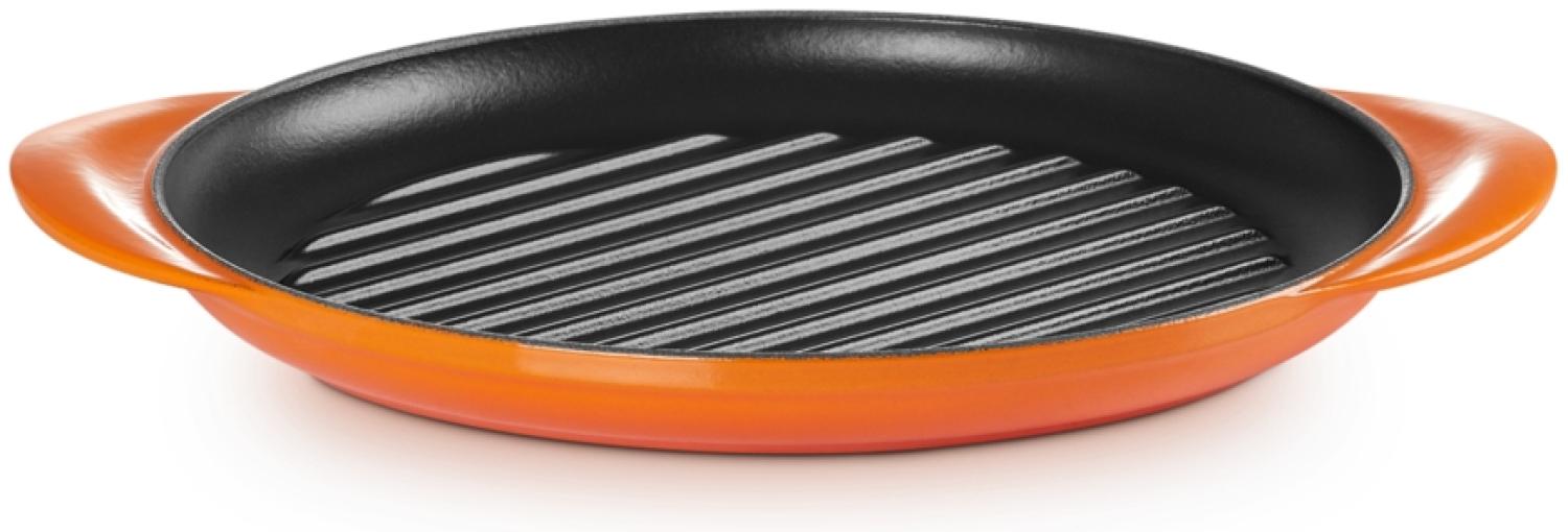 Le Creuset Grillplatte Rund 25cm, Ofenrot Bild 1