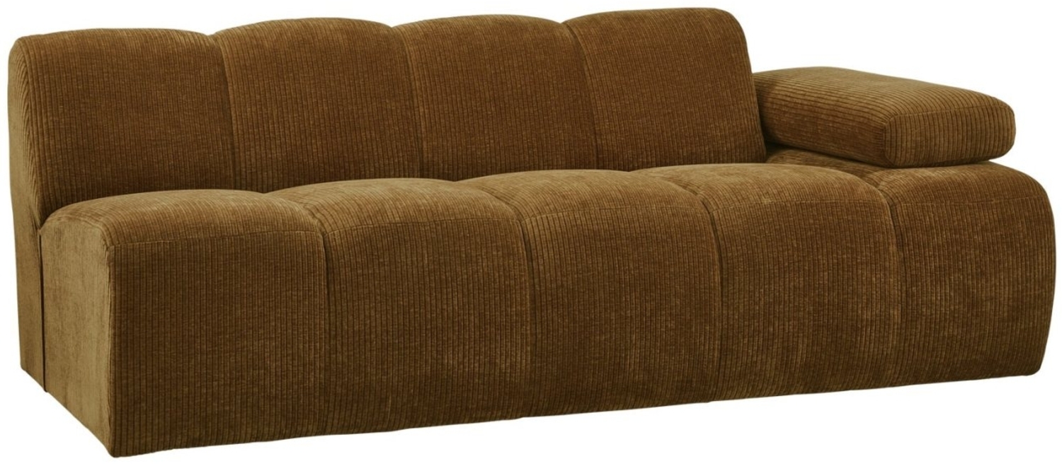 Modulsofa Mojo Flachcord 2er Arm-Rechts, Honiggelb Bild 1