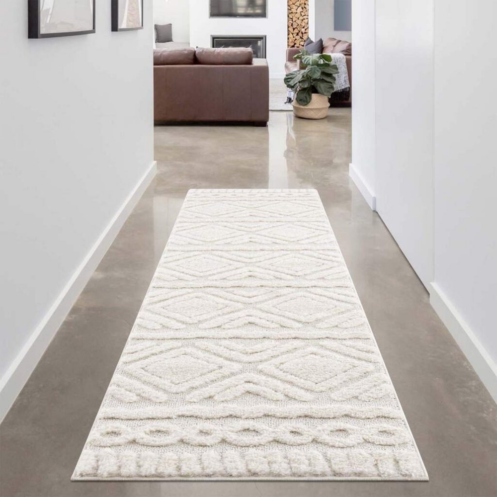 Carpet City Hochflor-Teppich Focus 3382, Boho-Style, rechteckig, Höhe: 20 mm, besonders weich, Hoch Tief Struktur, Wohnzimmer, auch als Läufer Bild 1