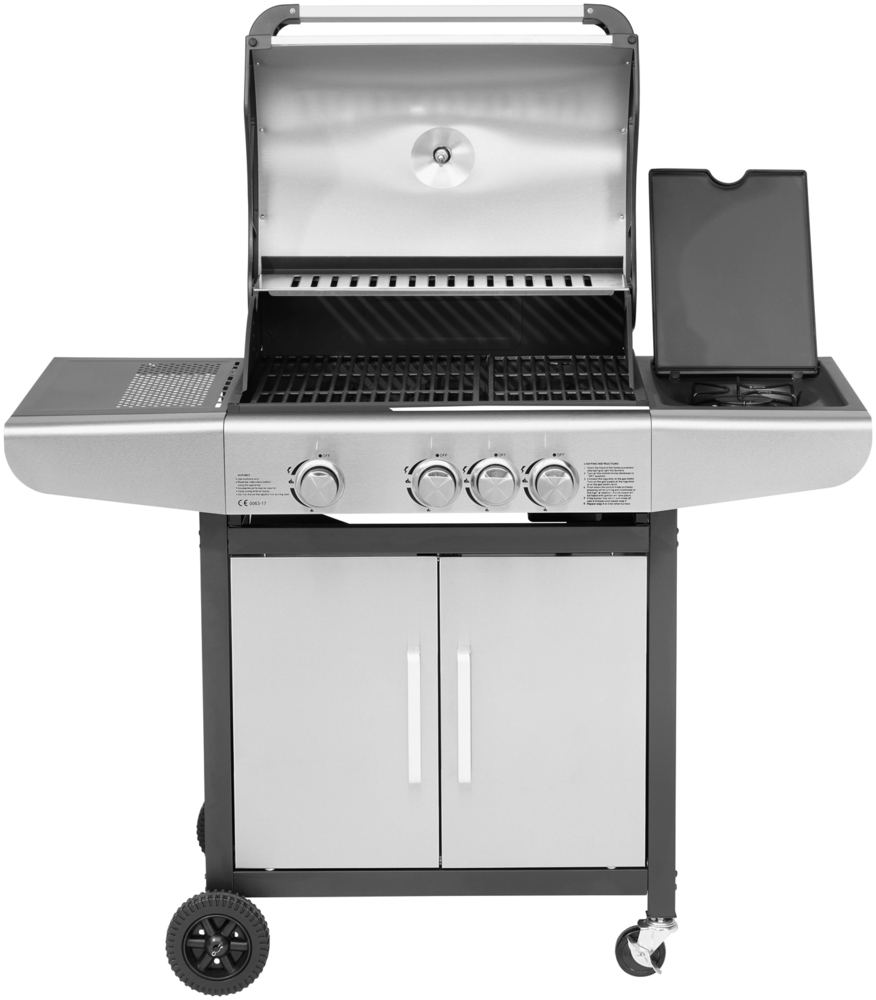 Justus Gasgrill "Ares 3 SU", silber,3+1 Brenner Bild 1