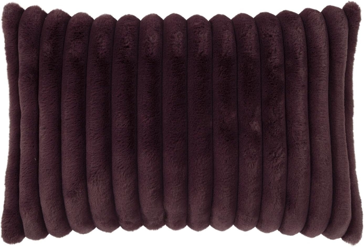 MAGMA Kissenhülle RAYA Fellimitat Streifen Look aubergine ca. 40 x 60 cm Bild 1