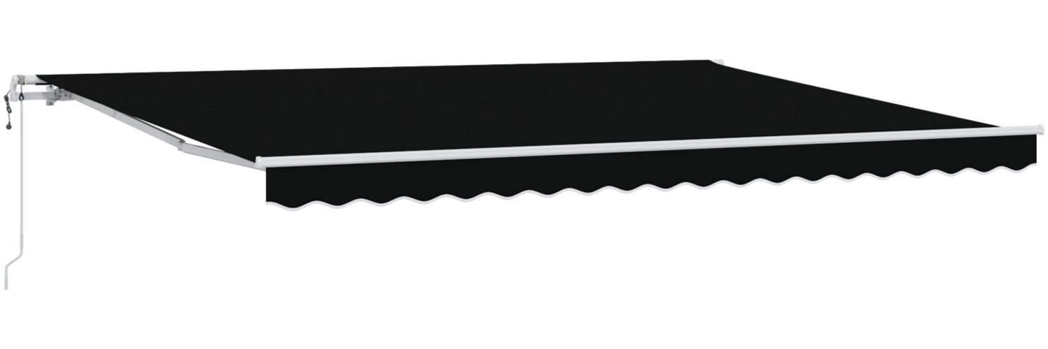 vidaXL Einziehbare Markise Schwarz 450 × 300 cm Schwarz 3330957 Bild 1