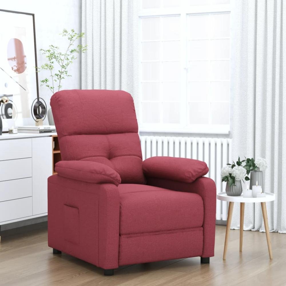 vidaXL Relaxsessel Weinrot Stoff 348278 Bild 1