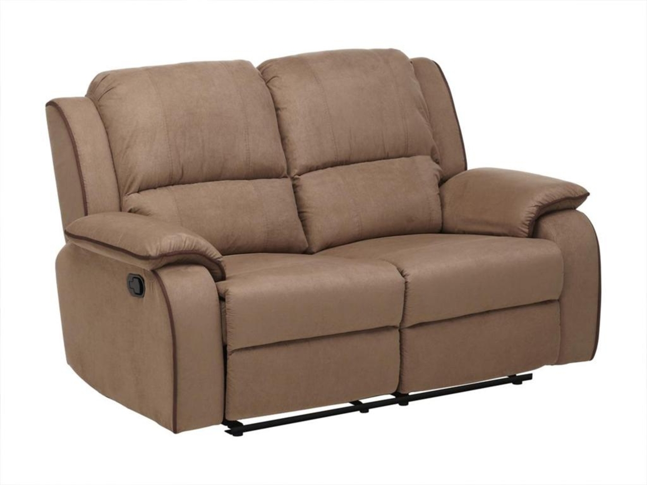 Vente-unique - Relaxsofa 2-Sitzer - Microfaser - Taupe - HERNANI Bild 1