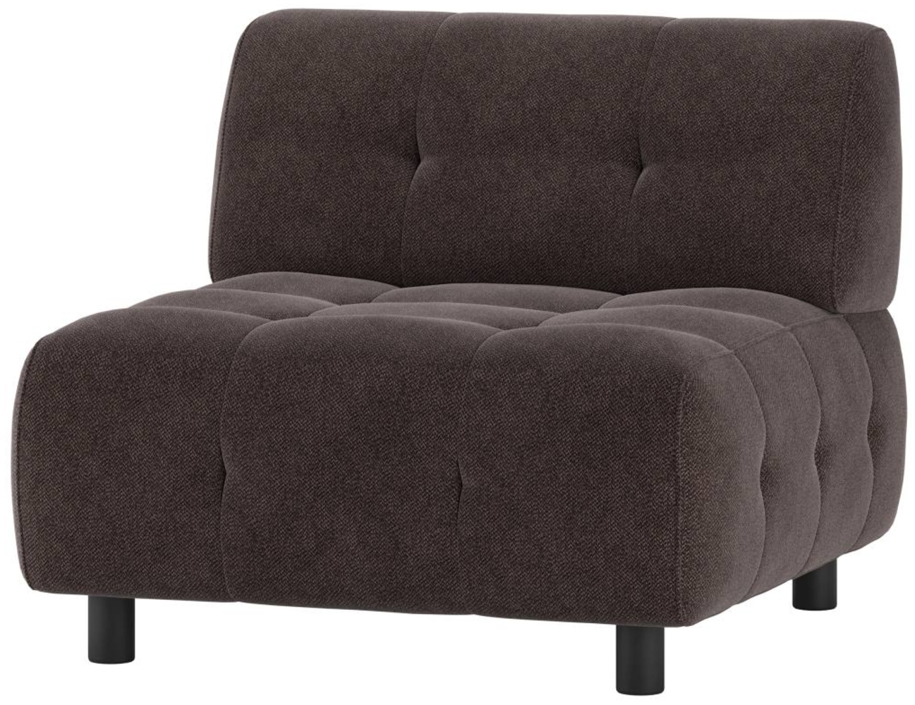 Modulsofa Louis Element aus gewebten Stoff, Braun Bild 1