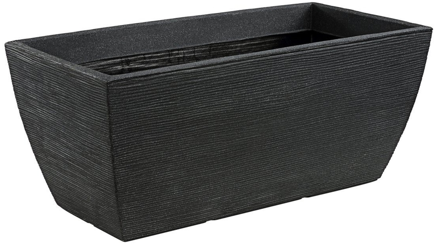 Dehner Blumentopf Blumenkasten Rillei, 80 x 40 x 34 cm, Kunststoff, Blumenkasten für Außen, robust, stilvoll und vielseitig Bild 1