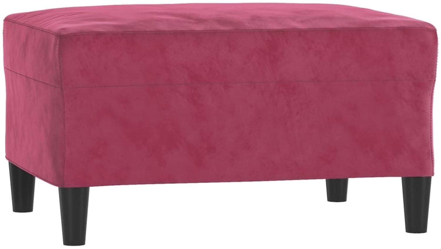 vidaXL Fußhocker Weinrot 70x55x41 cm Samt 349321 Bild 1