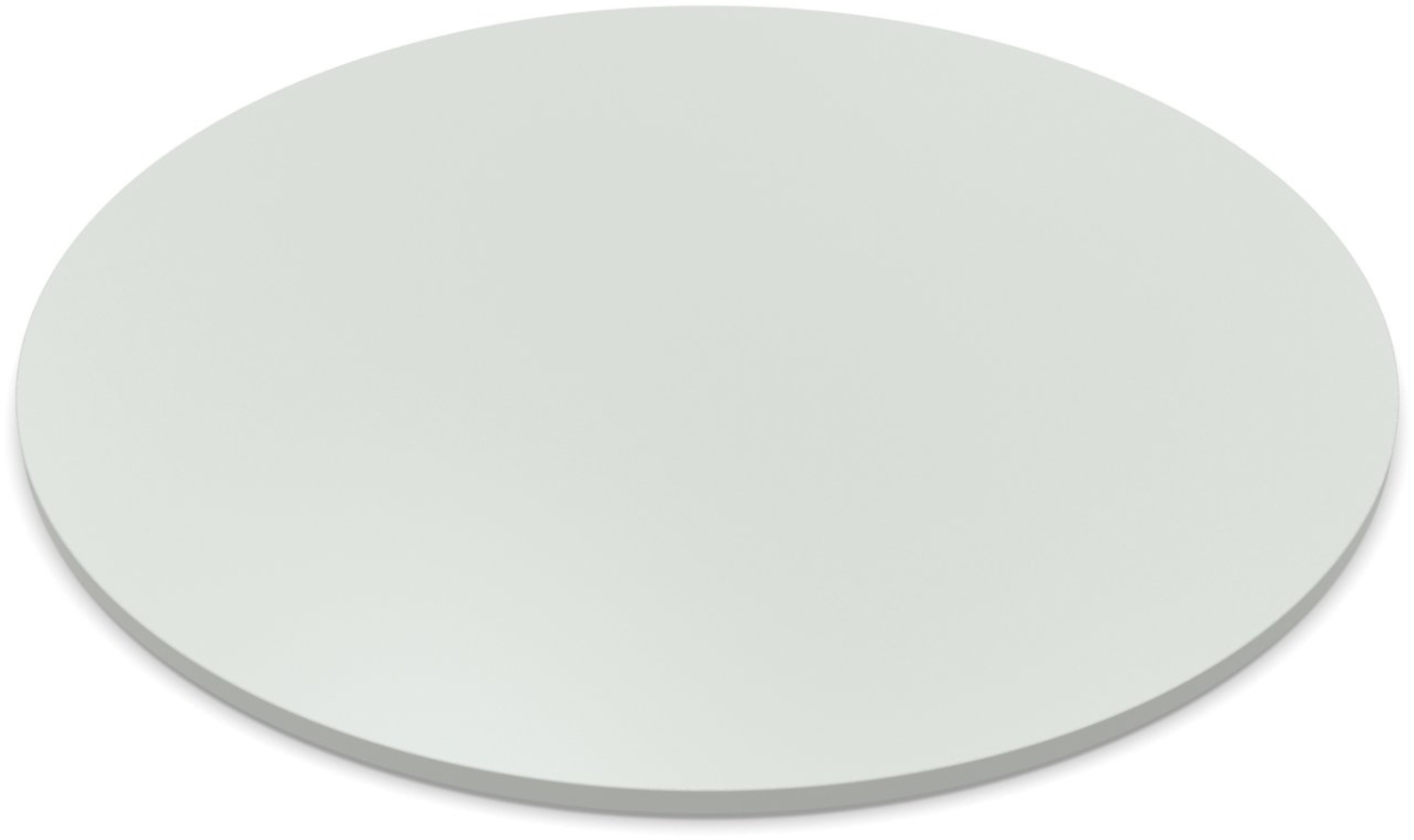 Dekor Spanplatte 19mm Tischplatte rund melaminharzbeschichtet grau mit ABS Kante Umleimer - Größe 160 x 160 cm - Höhe 1,9 cm - Farbe Lichtgrau Bild 1