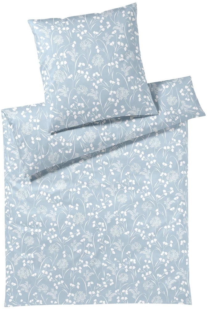 Elegante Interlock Jersey Bettwäsche Bonjour 3592-2 bleu 135x200 Bild 1