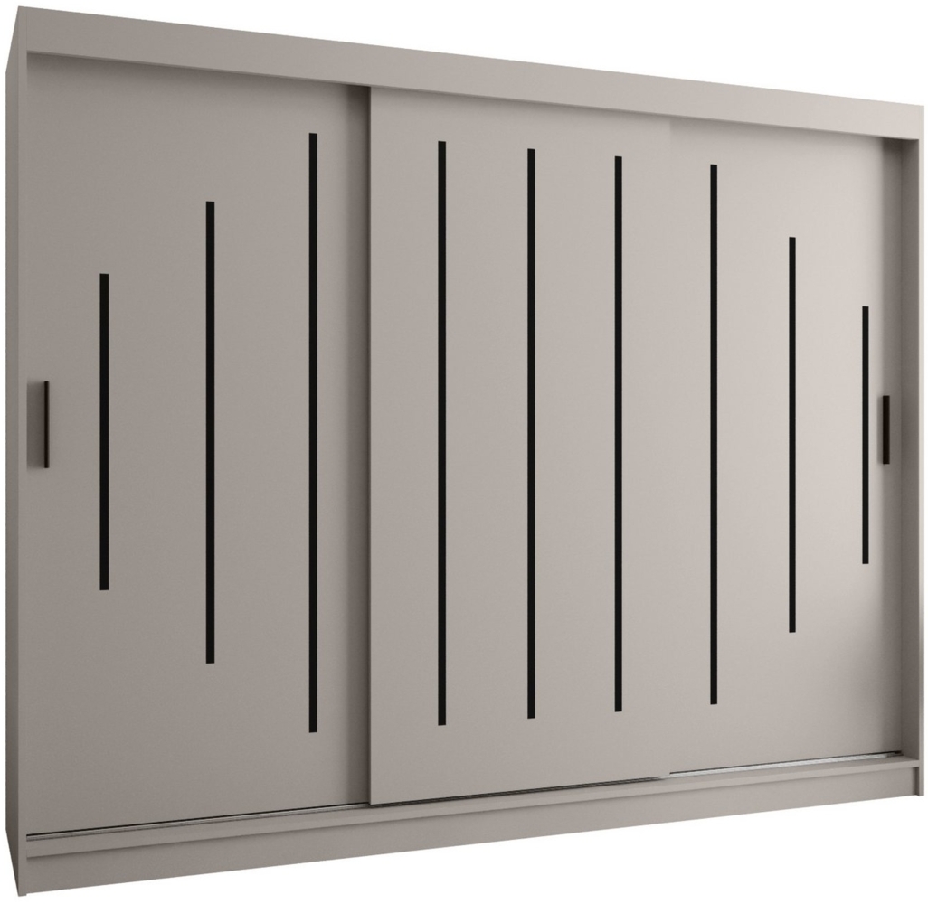 ABIKS MÖBEL Schwebetürenschrank RUBINO Y 250 Schlafzimmerschrank mit Schiebetüren Kleiderstange Regale Bild 1