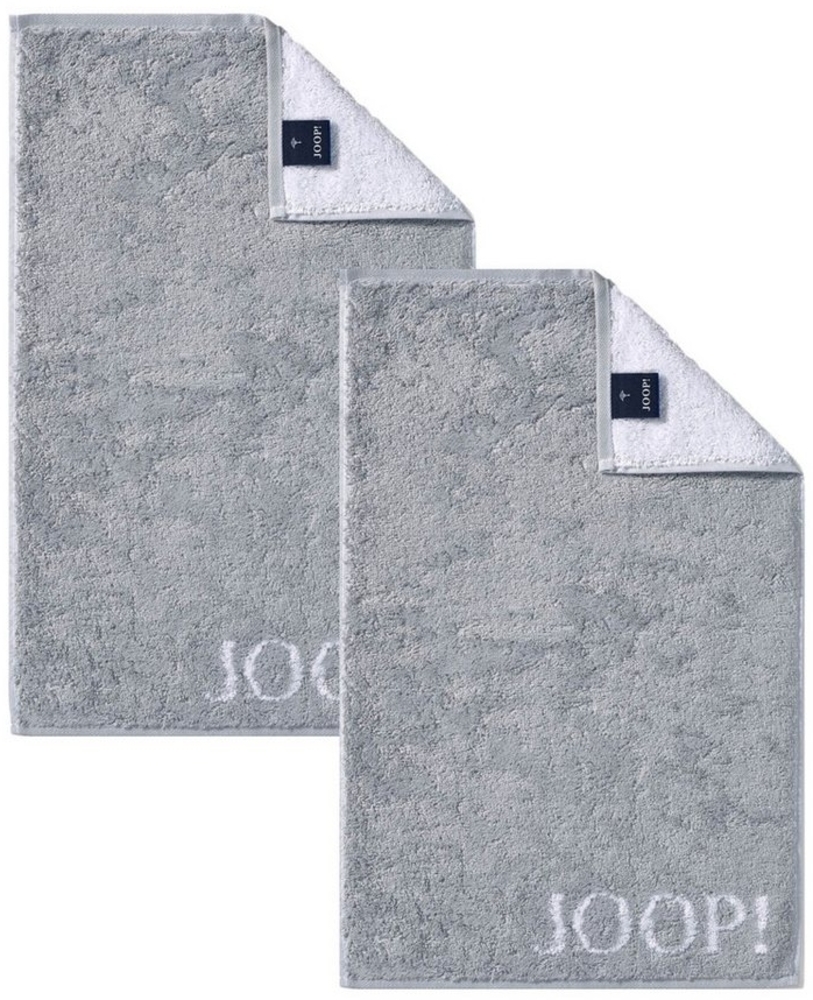 JOOP! Handtuch 2 Stück Joop! Gästetuch Classic Silber Grau 1600-76 30x50, Walkfrottier, 100% Baumwolle Bild 1