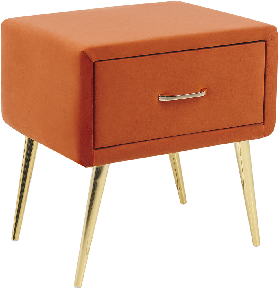Nachttisch FLAYAT Samtstoff Orange Bild 1