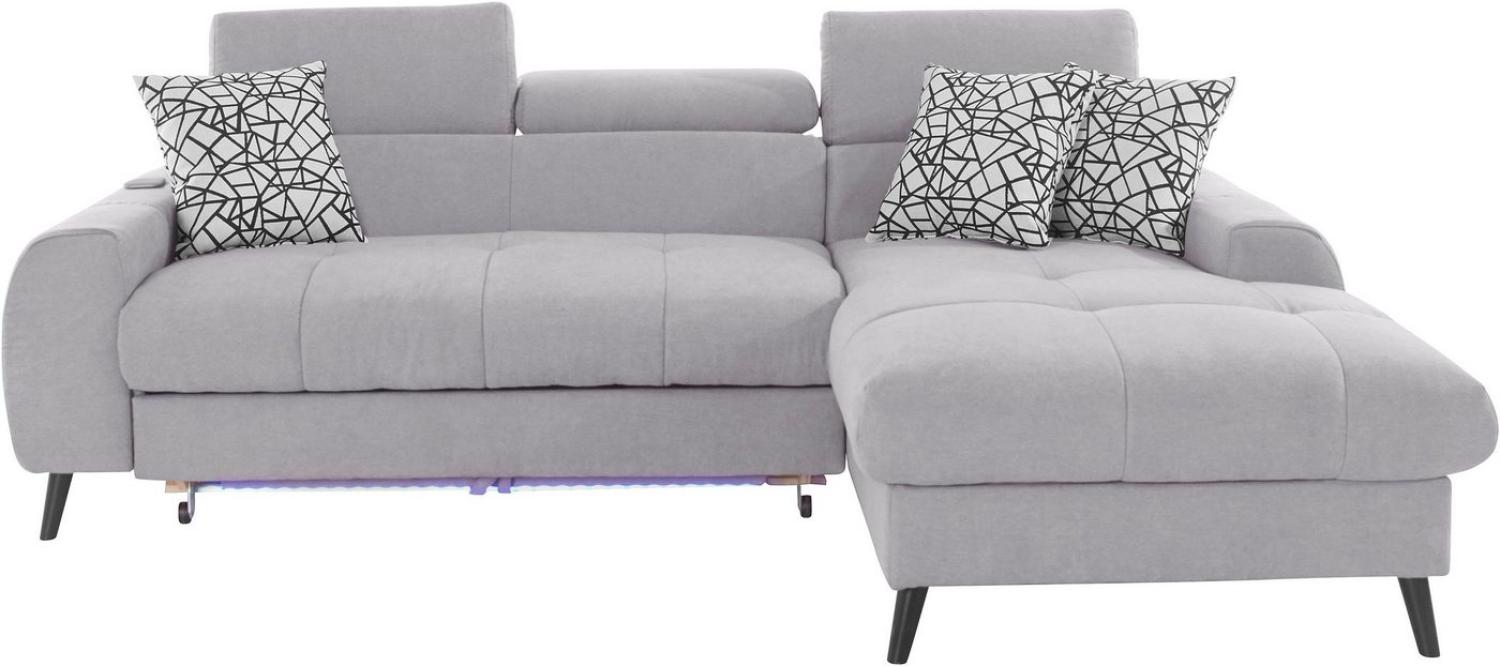 COTTA Ecksofa Mia L-Form, 3-tlg.-Kissen-Set, Recamiere, wahlweise mit oder ohne RGB-Beleuchtung Bild 1