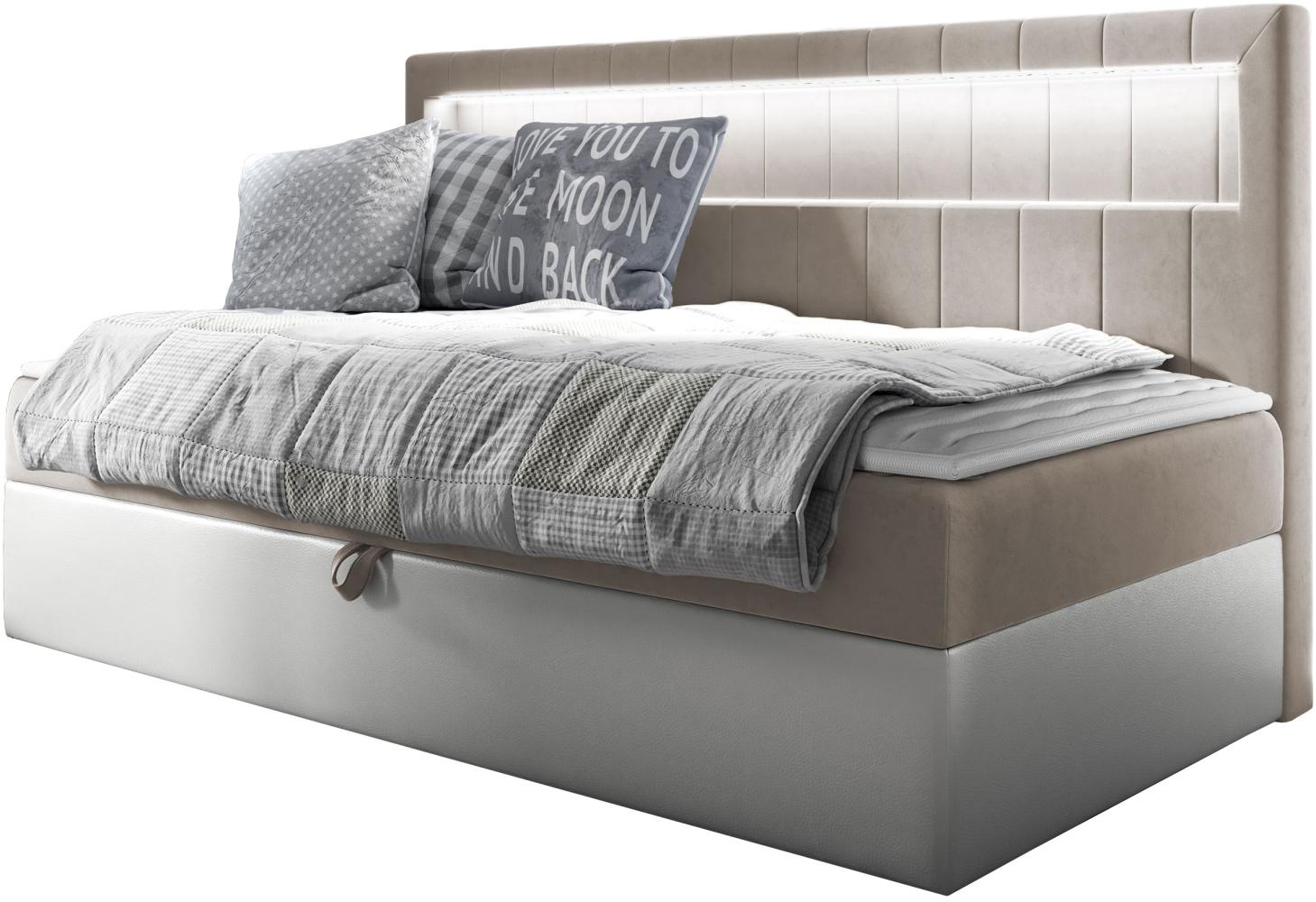 Boxspringbett 'Gladino Junior 2' beige 90 x 200 cm Bild 1