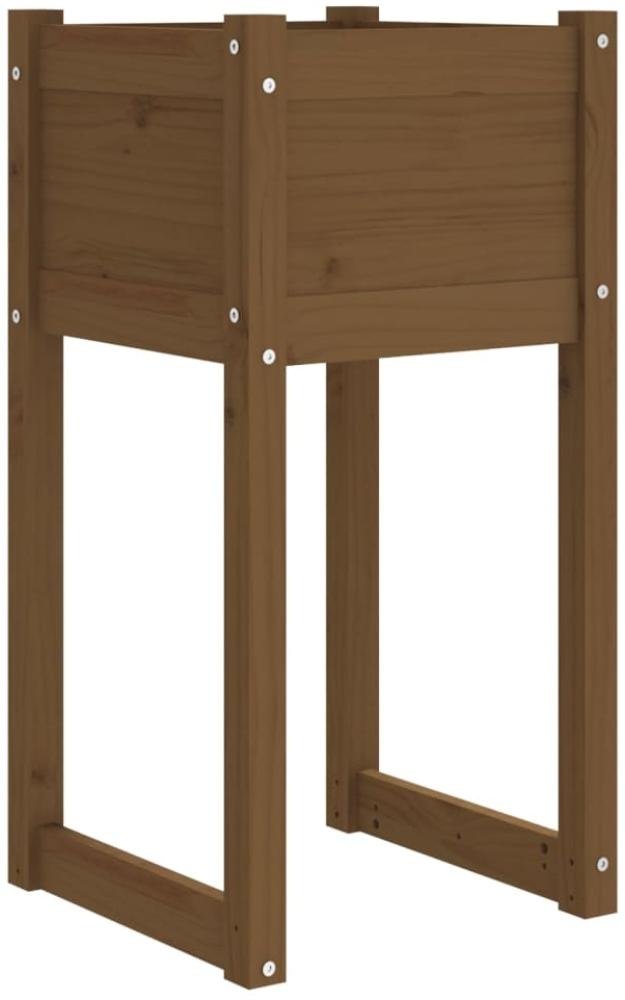 vidaXL Pflanzkübel Honigbraun 40x40x81 cm Massivholz Kiefer 822128 Bild 1