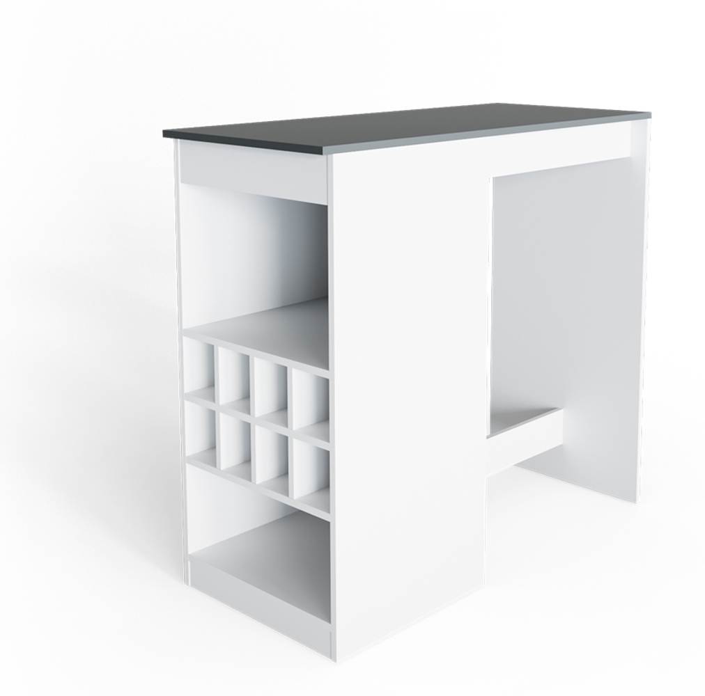 Bartisch Ross Weiß/Anthrazit 115 x 50 cm Vicco Bild 1