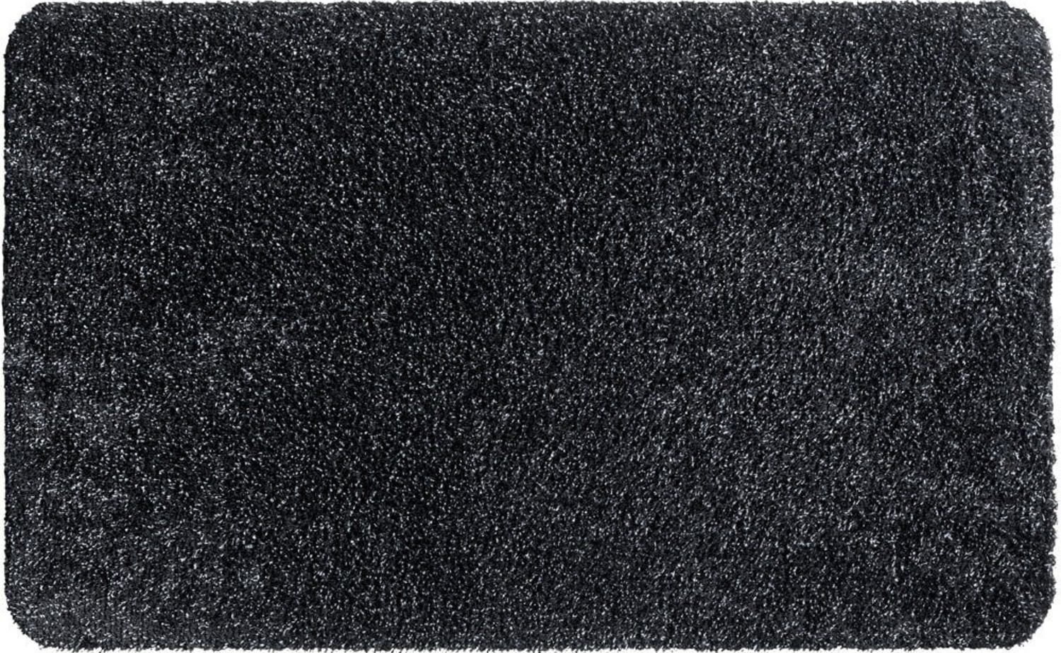 matches21 HOME & HOBBY Fußmatte Schmutzfangmatte für innen schwarz meliert in 40x60 cm, rechteckig, Höhe: 6 mm, Saugstarke Sauberlaufmatte als waschbarer Türmatte Fussabtreter Bild 1