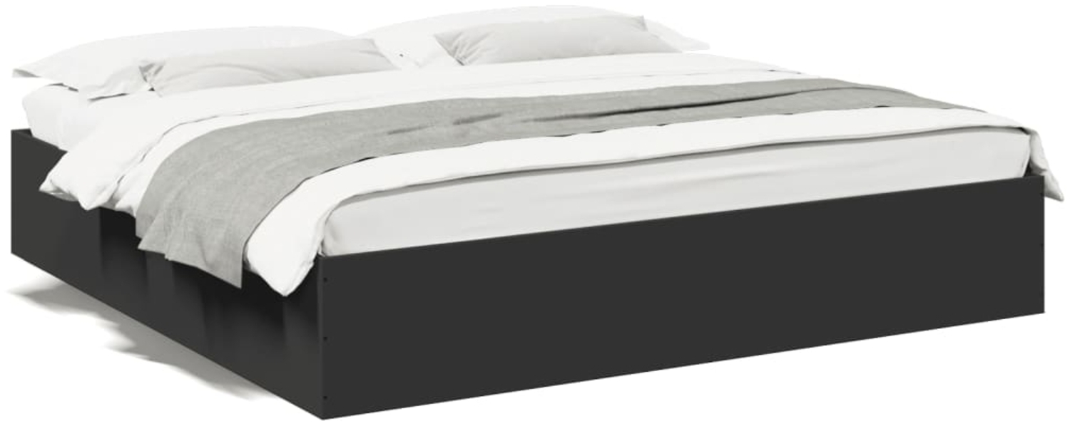 vidaXL Bettgestell Schwarz 200x200 cm Holzwerkstoff 3280987 Bild 1