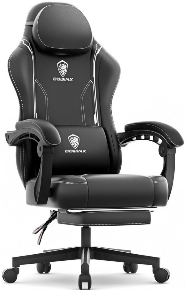 Dowinx Gaming-Stuhl Ergonomischer Gaming Sessel, Racing Gamer Stuhl mit Lendenwirbelstütze, PC-Stuhl Verbreiterte Rückenlehne Bild 1