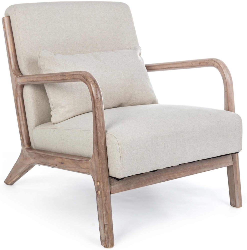 Sessel Ancilla mit Stoff-Bezug, Beige Bild 1