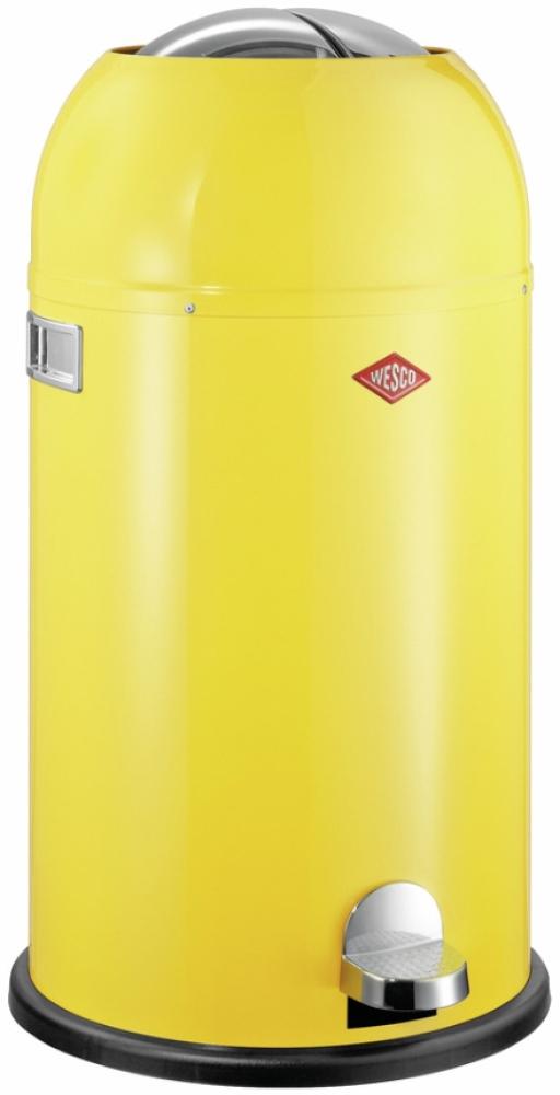 WESCO Tretabfalleimer 184631-19 KICKMASTER in LEMONYELLOW mit 33 Liter Volumen / Abfallsammler / Mülleimer Bild 1