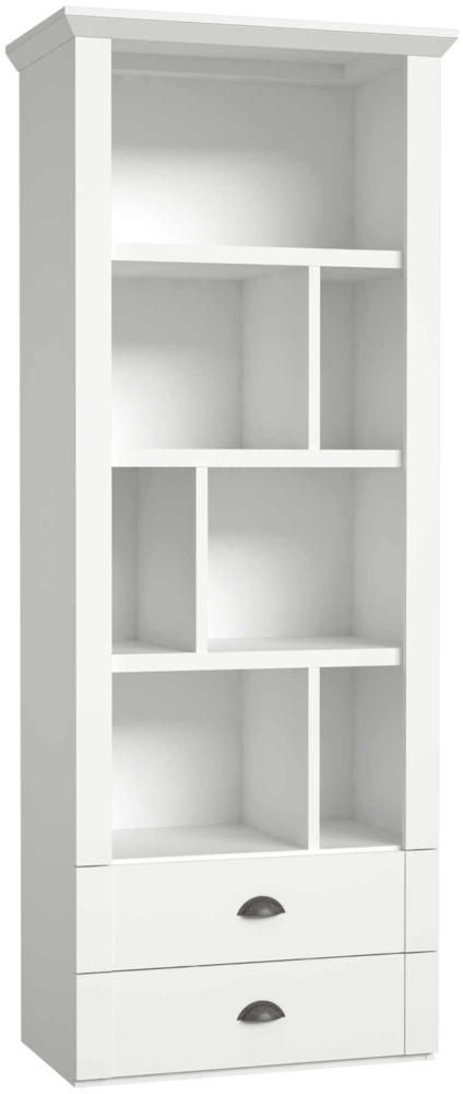 Bücherregal Regal MARIDA mit 2 Schubladen Optik: Weiß matt von Forte Bild 1