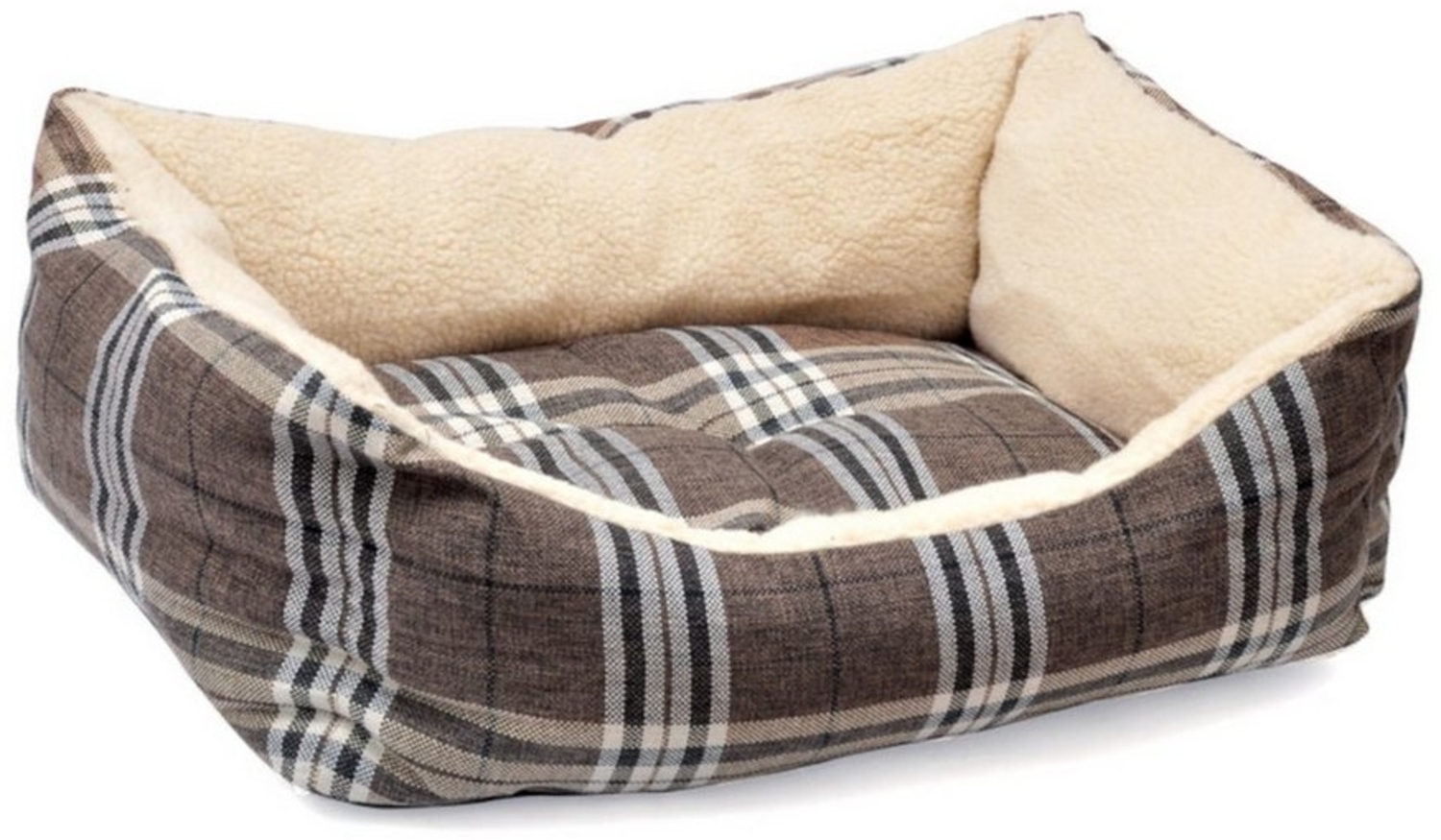 Aumüller Plüschsofa Schottland Braun, 50 cm - kuscheliges Hundesofa Bild 1