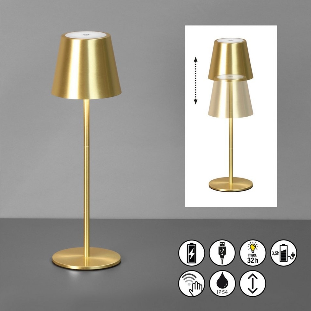 easy! BY FHL Außen-Tischleuchte Viletto, Dimmfunktion, USB-Ladefunktion, LED fest integriert, Warmweiß, lange Leuchtdauer Bild 1