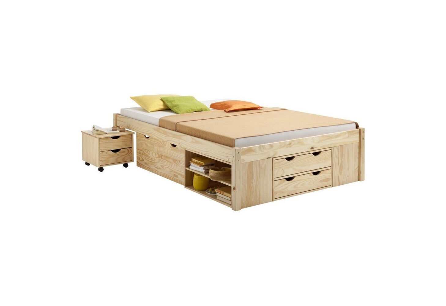 IDIMEX Funktionsbett SABRINA, Gästebett Kinderbett Tagesbett, Kiefer massiv natur Bett 140 Bild 1