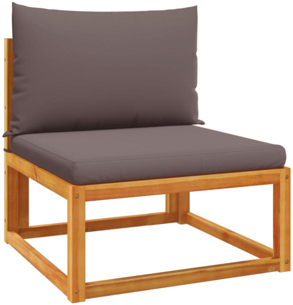 vidaXL Gartensofa ohne Armlehnen mit Kissen Holz Akazie & Seil 4008161 Bild 1