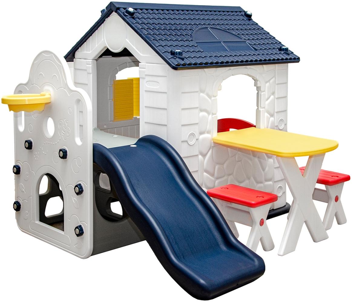 Kinder Spielhaus mit Rutsche - Garten Kinderhaus ab 1 - Indoor Kinderspielhaus Bild 1