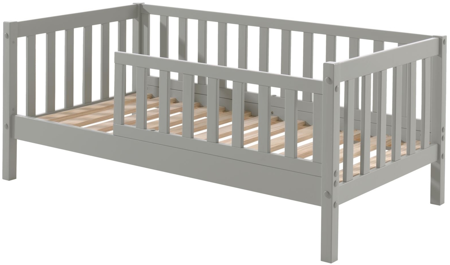 Juniorbett Karie 148x76x60 Kinderbett Massivholz Grau Bild 1