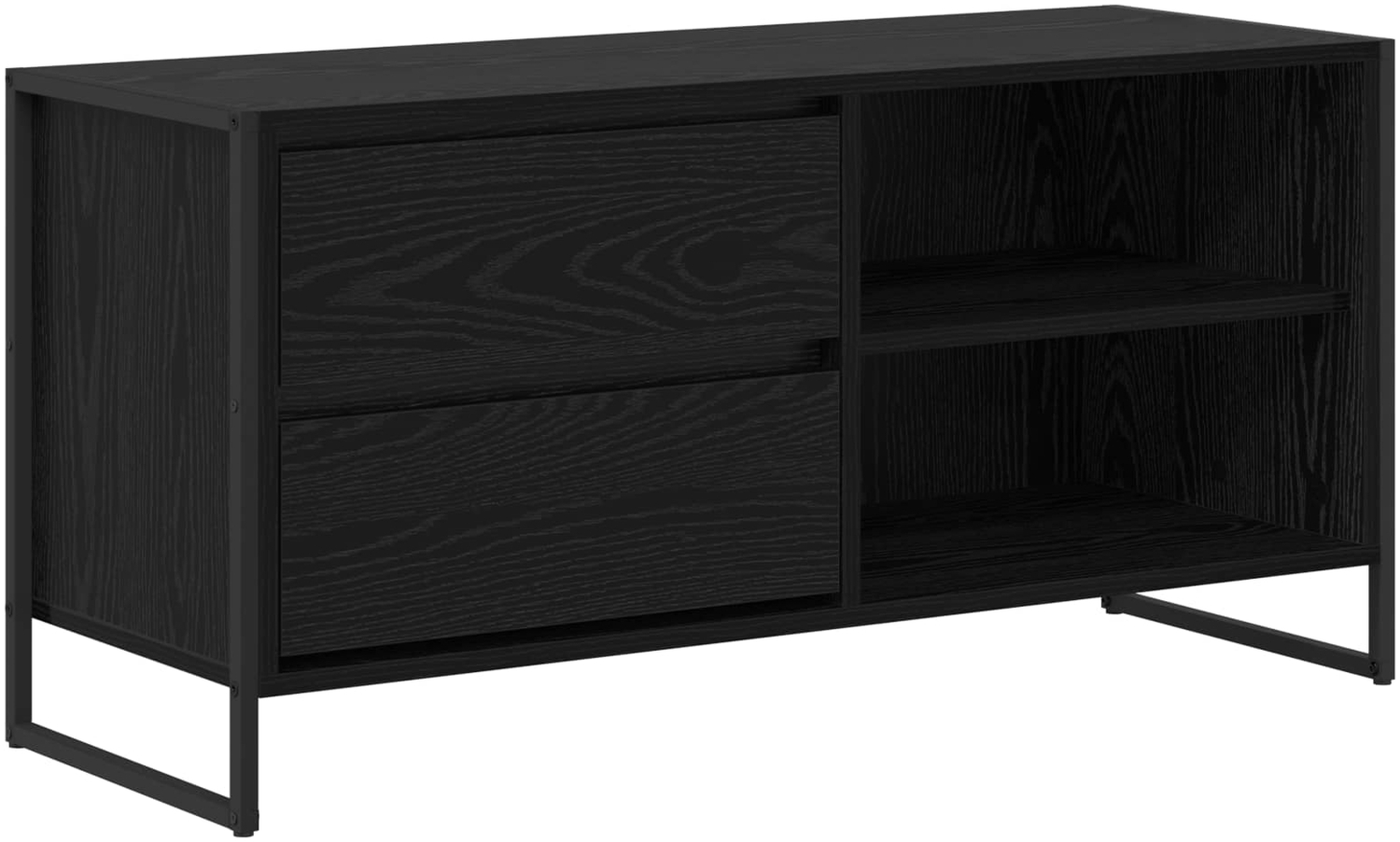 vidaXL TV-Schränk Schwarz Eichen-Optik 100 x 36 x 49,5 cm 886558 Bild 1