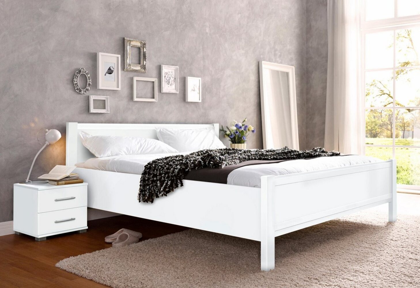 priess Bett Husum Schlafzimmer Jugendzimmer Rahmenbett, mit Komforthöhe verschiedene Ausführungen hochwertige Premium Qualität Bild 1