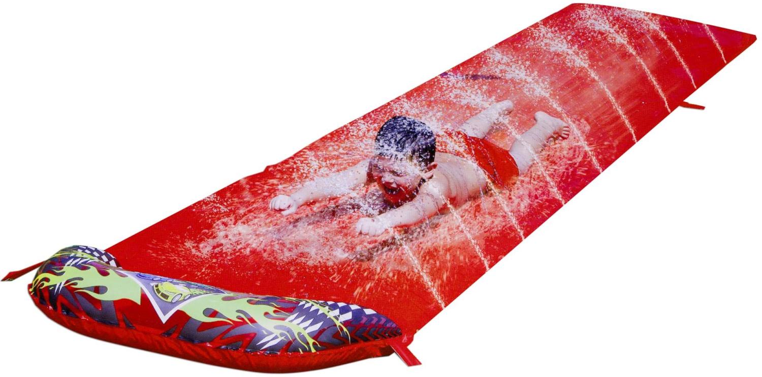 Bestway 52096 'Speedway' Wasser-Rutsch-Bahn / Wasserrutsche, 488 x 85 cm, ab 5 Jahren, rot/schwarz Bild 1