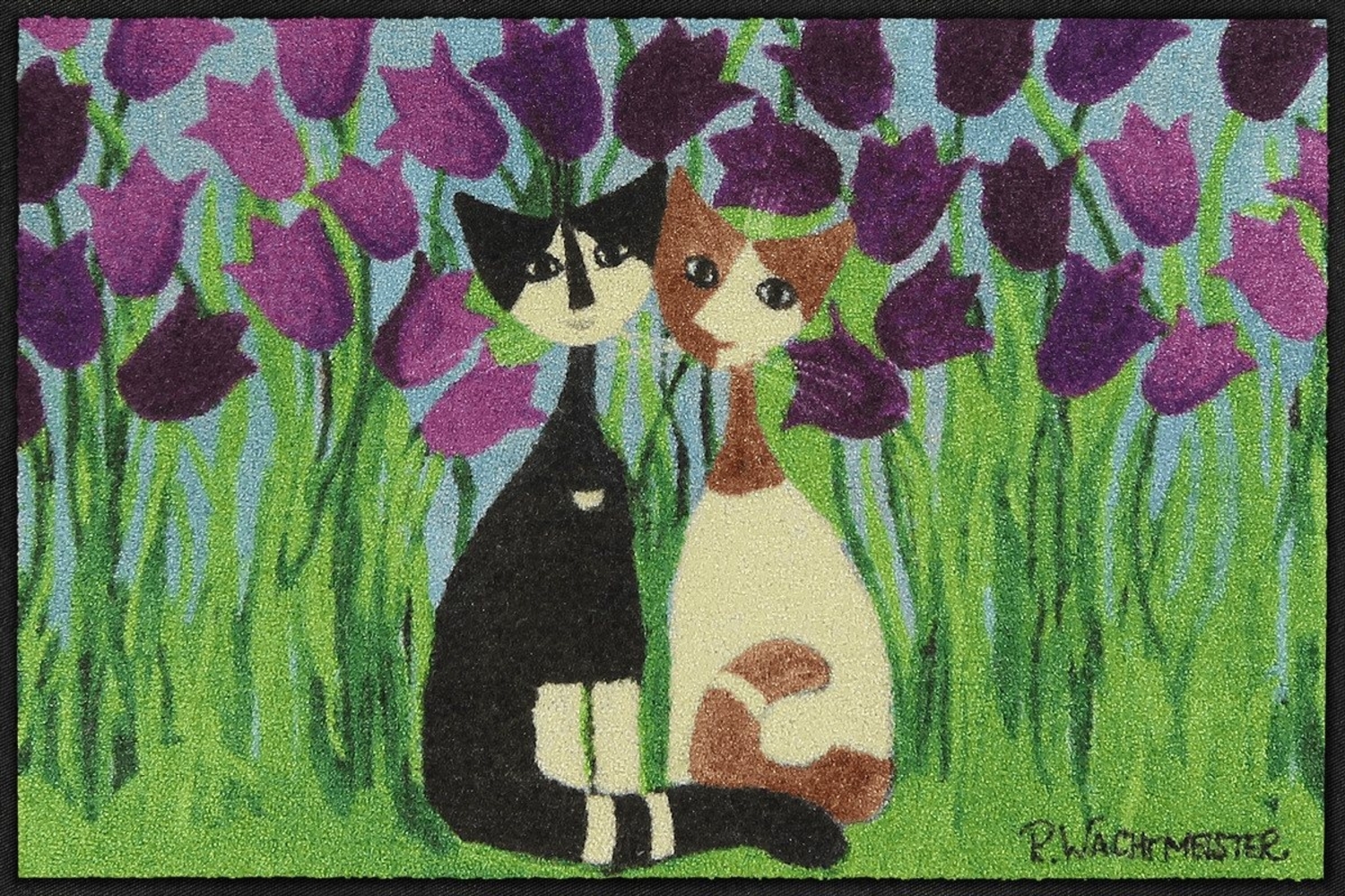 Salonloewe Fußmatte Rosina Wachtmeister 050x075 cm Cielo Di Tulipani, Eingangsmatte normal, Höhe: 500 mm Bild 1