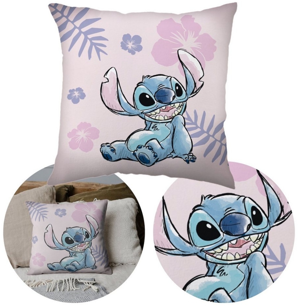 Sarcia. eu Dekokissen Stitch DISNEY rosa Zierkissen, dekoratives 40x40 cm Bild 1