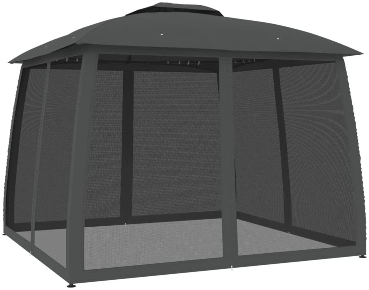 vidaXL Pavillon mit Doppeldach & Netzwänden Anthrazit 2,93x2,93m Stahl 368449 Bild 1