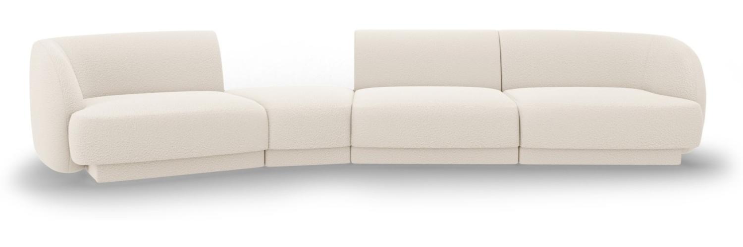 Micadoni Modulares Sofa Miley 4-Sitzer Links Boucle Beige Bild 1